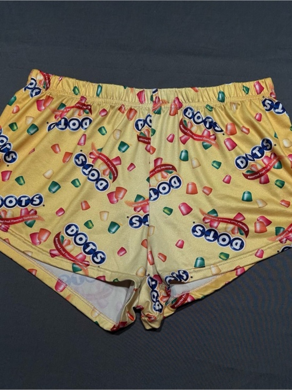 Dots Gummies Yellow Pajama Lounge Sleep Shorts